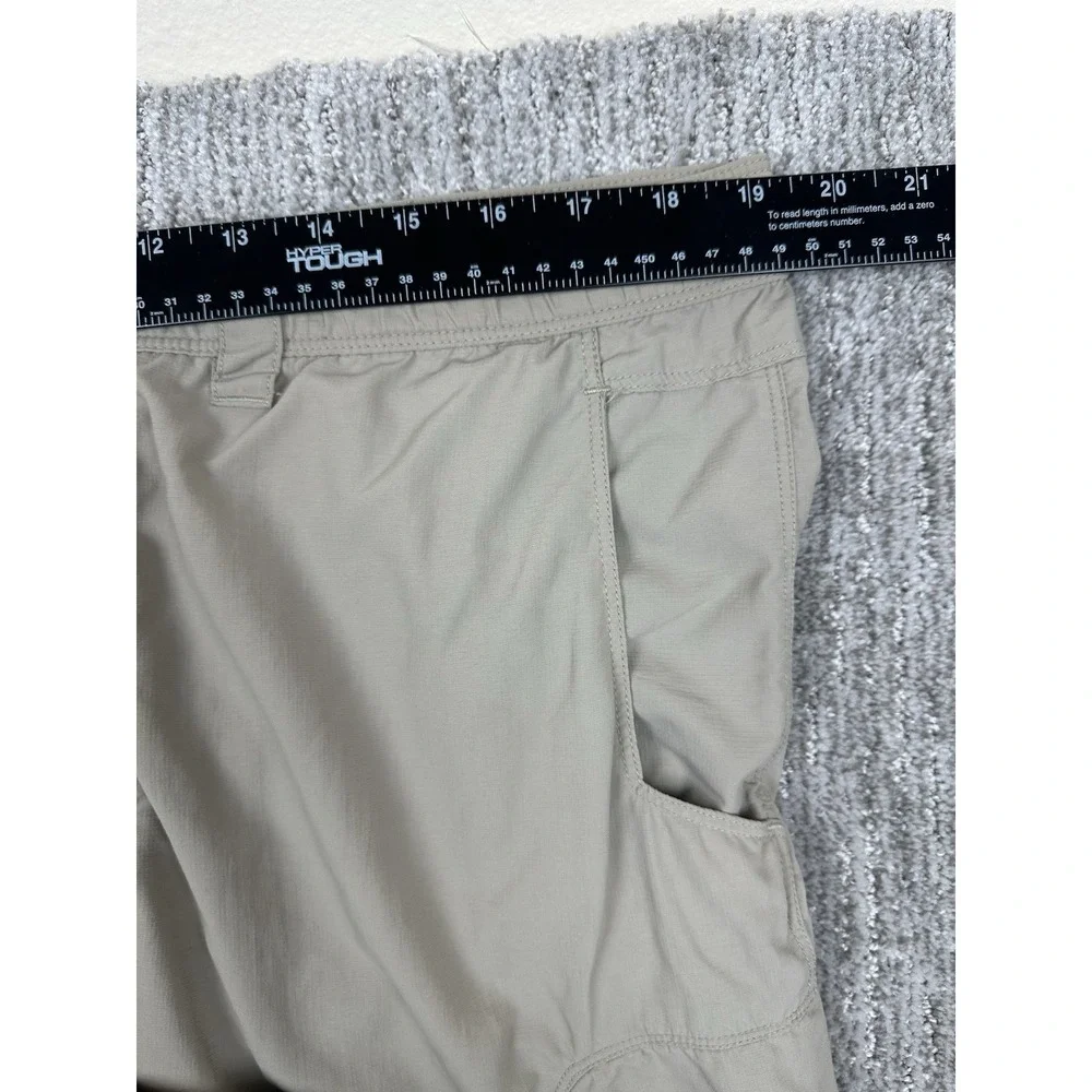 The North Face Mens Large Tan Nylon Ripstop Cargo Pants Hiking Outdoor Straight
